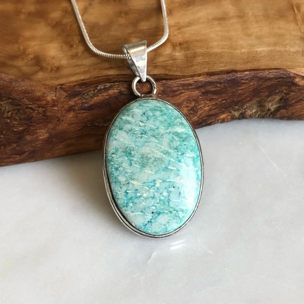 Amazonite Silver Necklace